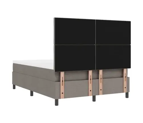 Kiemas Lova Su Čiužiniu Taupe 140 X 190 Cm Audinys