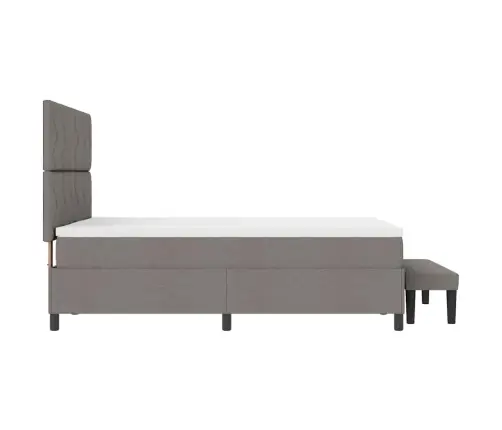 Kiemas Lova Su Čiužiniu Taupe 140 X 190 Cm Audinys