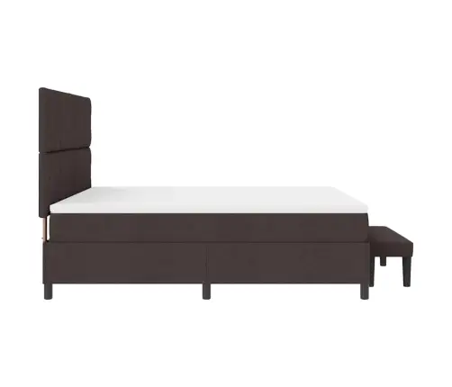 Kastes Gulta Ar Matraci Un Soliņu Tumši Brūnā Krāsā 180X200 Cm Vidaxl