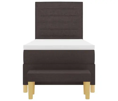 Kastītes Atsperu Gulta Tumši Brūna 80 X 200 Cm Audums Vidaxl