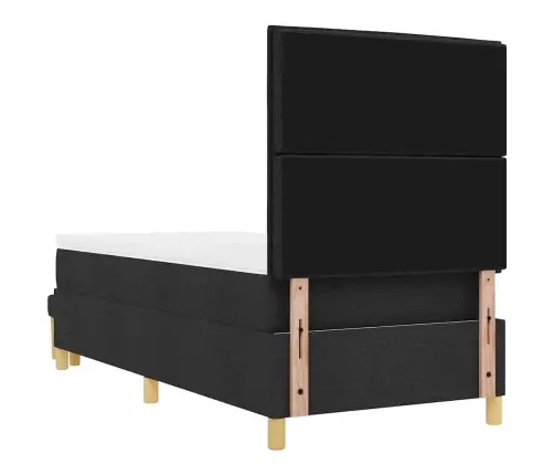 Box Spring Gulta Ar Matraci Un Soli Melns 100X200 Cm Audums Vidaxl