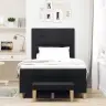 Box Spring Gulta Ar Matraici Un Soliņu Melns 120X200 Cm Audums Vidaxl Box Spring Gulta Ar Matraici Un Soliņu Melns 120X200 Cm Audums Vidaxl