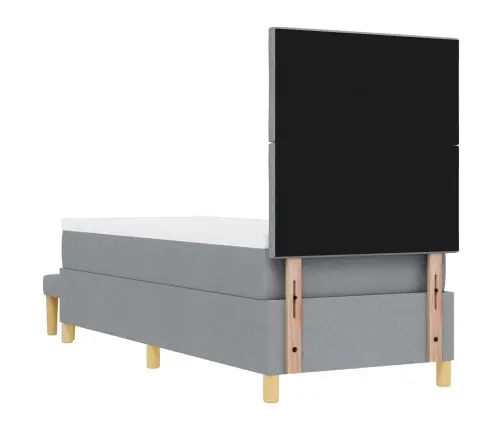 Kastītes Gulta Ar Matraci Un Soliņu Gaiši Pelēkā Krāsā 80X200 Cm Audums Vidaxl