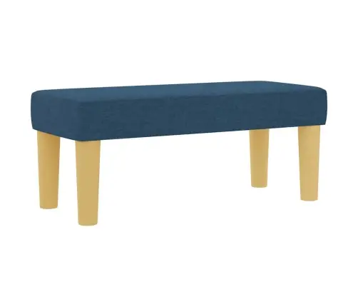 Spriegojuma Gulta Ar Matraci Un Soli Zila 90X200 Cm Audums Vidaxl