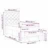 Kastē Gulta Ar Matraci Un Soli Tumši Pelēks 100X200 Cm Audums Vidaxl