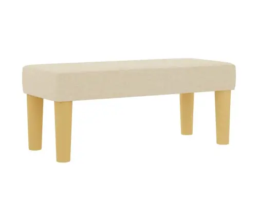 Kastītes Atsperu Gulta Ar Matraci Krēmkrāsa 100 X 200 Cm Audums Vidaxl