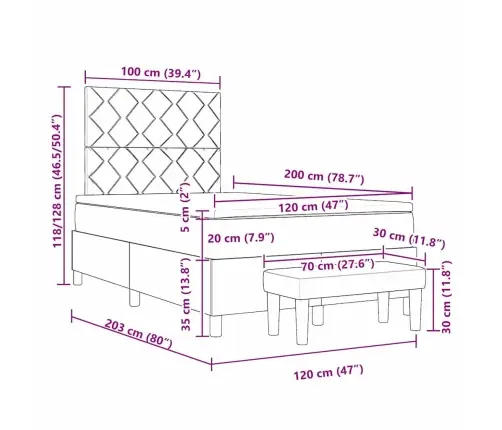 Zila Gulta Ar Matrača Un Sola Komplektu, 120X200 Cm, Audums Vidaxl Zila Gulta Ar Matrača Un Sola Komplektu, 120X200 Cm, Audums Vidaxl