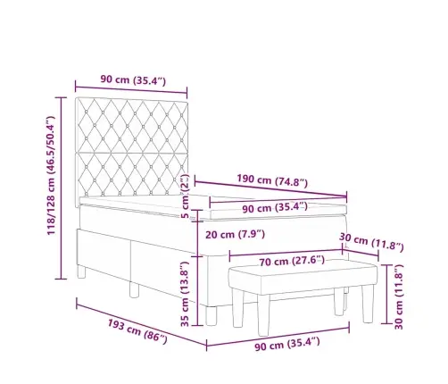 Karbi Vedrumadrats Madratsiga Peaga Helehall 90 X 190 Cm Samet