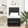 Box Spring Bed Ar Matraci Un Soli Melnā Krāsā 100X200 Cm Samts Vidaxl