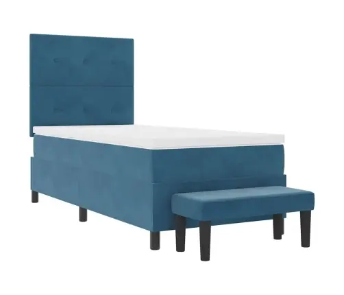 Karbi Vedrumadrats Madratsiga Tumesinine 90 X 190 Cm Samet