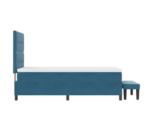 Karbi Vedrumadrats Madratsiga Tumesinine 90 X 200 Cm Samet