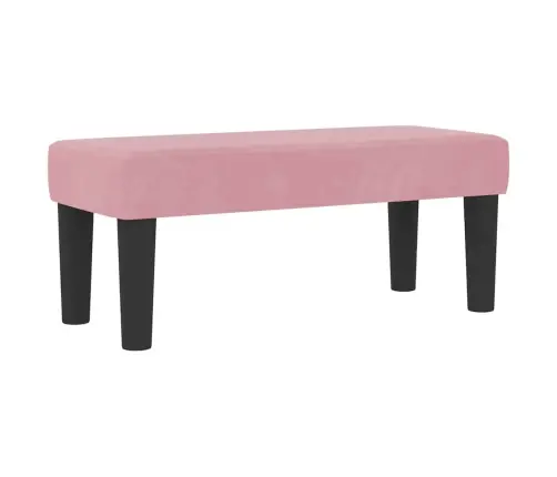 Kastītes Atsperu Gulta Ar Matraci Rozā 90 X 200 Cm Samts Vidaxl