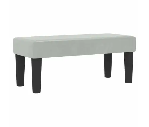 Gultas Pamatne Ar Matraci Un Soliņu Gaiši Pelēkā Krāsā 100X200 Cm No Samta Vidaxl