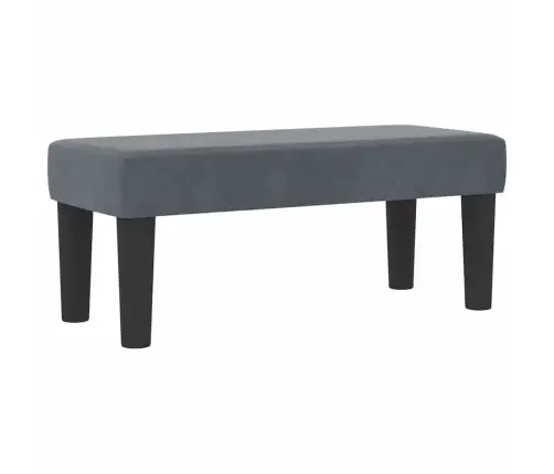 Kastītes Gulta Ar Matraci Un Soliņu Tumši Pelēka 80X200 Cm Samts Vidaxl