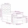 Kastītes Gulta Ar Matraci Un Soliņu Tumši Pelēka 80X200 Cm Samts Vidaxl