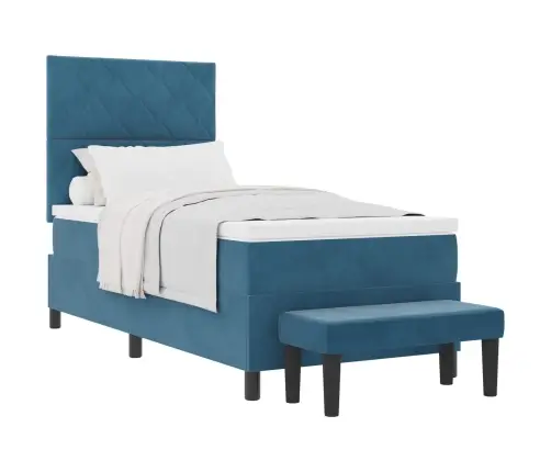 Karbi Vedrumadrats Madratsiga Tumesinine 90 X 190 Cm Samet