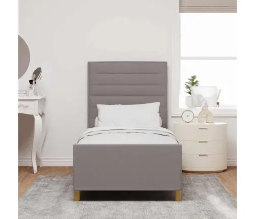 Voodi Raam Peaga Pruunikashall 80 X 200 Cm Kangas