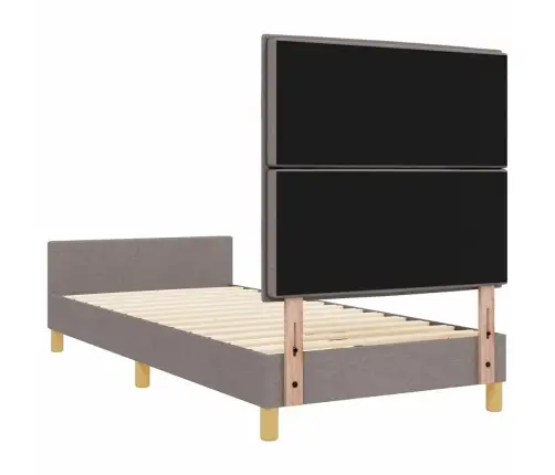 Voodi Raam Peaga Pruunikashall 80 X 200 Cm Kangas