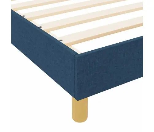 Gultas Rāmis Ar Galvas Klāju Zila 80 X 200 Cm Audums Vidaxl