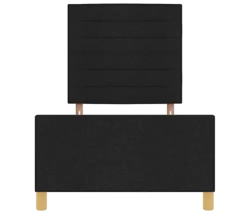 Voodi Raam Peaga Must 90 X 200 Cm Kangas