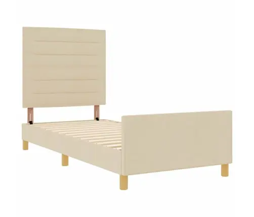 Voodi Raam Peaga Cream 90 X 200 Cm Kangas