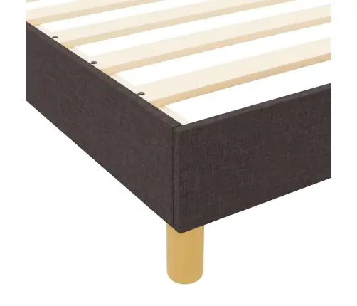 Gultas Rāmis Ar Galvas Klāju Tumši Brūna 100 X 200 Cm Audums Vidaxl