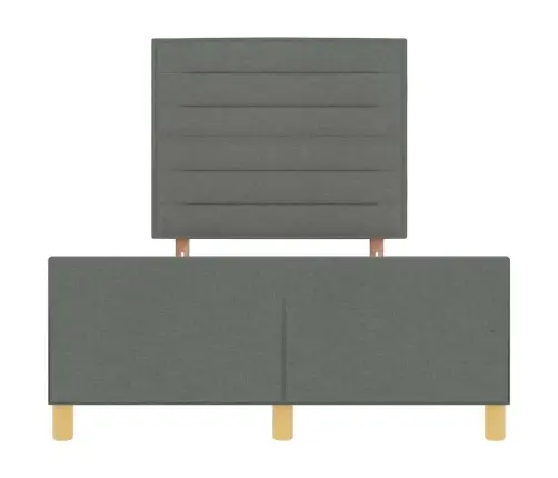 Gultas Rāmis Ar Galvas Klāju Tumši Pelēka 120 X 190 Cm Audums Vidaxl