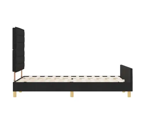 Gultas Rāmja Melns 120X190 Cm Audums Vidaxl