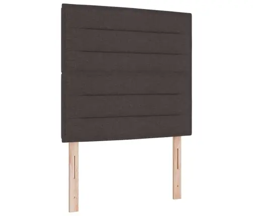 Gultas Rāmis Ar Galvas Klāju Tumši Brūna 120 X 190 Cm Audums Vidaxl