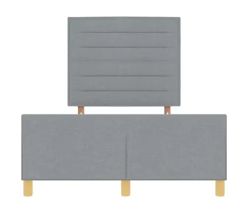 Voodi Raam Peaga Helehall 120 X 200 Cm Kangas