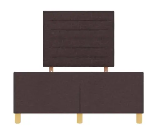 Gultas Rāmis Ar Galvas Klāju Tumši Brūna 120 X 200 Cm Audums Vidaxl