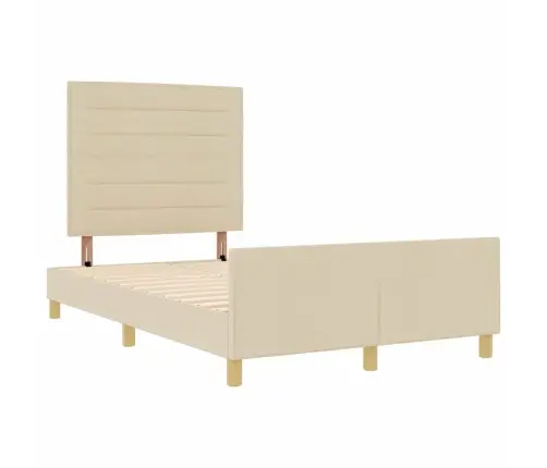 Voodi Raam Peaga Cream 140 X 190 Cm Kangas