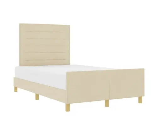 Voodi Raam Peaga Cream 140 X 190 Cm Kangas