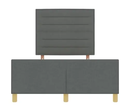 Gultas Rāmis Ar Galvas Klāju Tumši Pelēka 140 X 200 Cm Audums Vidaxl