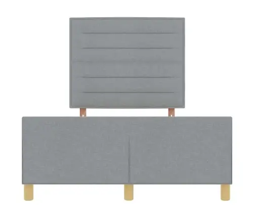 Gultas Rāmis Ar Galvas Klāju Gaiši Pelēka 160 X 200 Cm Audums Vidaxl