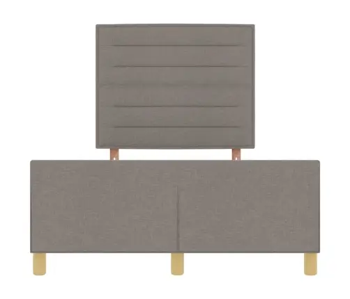 Gultas Rāmis Ar Galvas Klāju Pelēkbrūna 160 X 200 Cm Audums Vidaxl