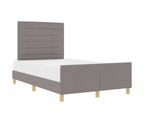 Gultas Rāmis Ar Galvas Klāju Pelēkbrūna 160 X 200 Cm Audums Vidaxl