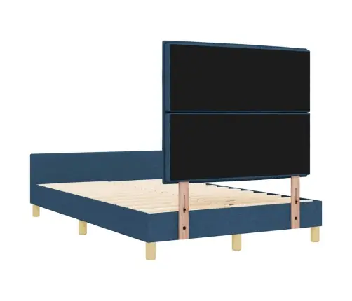 Voodi Raam Peaga Sinine 160 X 200 Cm Kangas