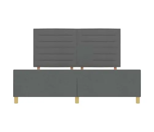 Gultas Rāmis Ar Galvas Klāju Tumši Pelēka 180 X 200 Cm Audums Vidaxl