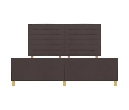 Gultas Rāmis Ar Galvas Klāju Tumši Brūna 180 X 200 Cm Audums Vidaxl