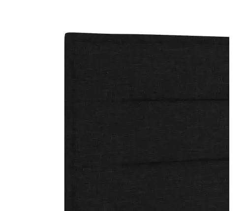 Lovos Rėmas Su Galvūgalio Juoda 200 X 200 Cm Audinys