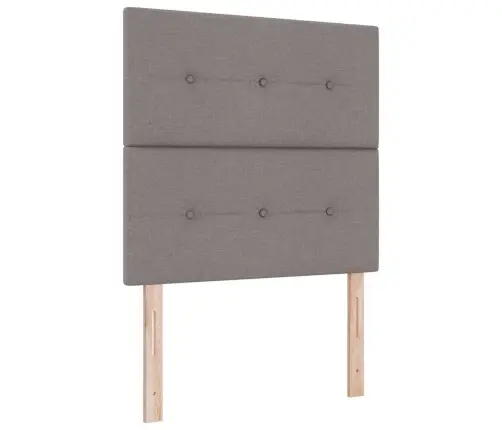 Gultas Rāmis Ar Galvas Klāju Pelēkbrūna 80 X 200 Cm Audums Vidaxl