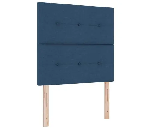 Gultas Rāmis Ar Galvas Klāju Zila 80 X 200 Cm Audums Vidaxl