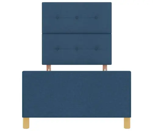 Voodi Raam Peaga Sinine 90 X 190 Cm Kangas