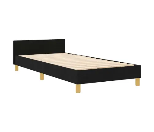 Gultas Rāmis, Melns, 100X200 Cm, Audums Vidaxl