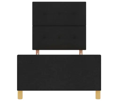 Gultas Rāmis, Melns, 100X200 Cm, Audums Vidaxl