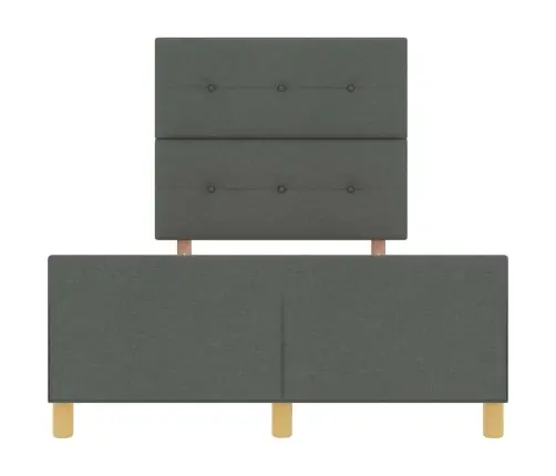 Gultas Rāmīšs Tumši Pelēks 120X190 Cm Audums Vidaxl