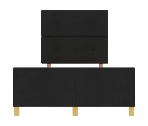 Gultas Rāmis Melns 120X190 Cm Audums Vidaxl