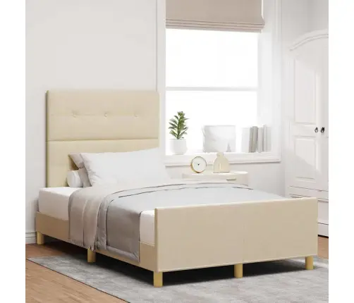 Voodi Raam Peaga Cream 120 X 190 Cm Kangas