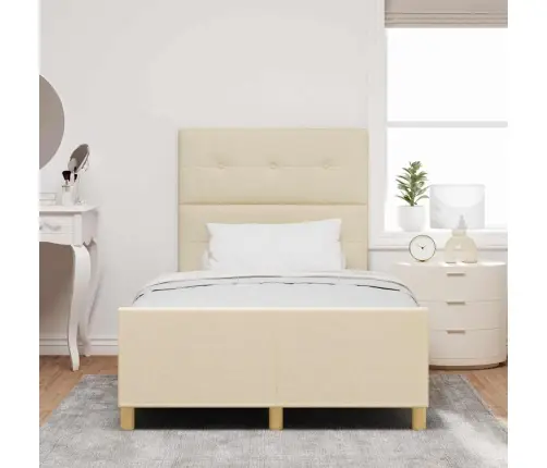 Voodi Raam Peaga Cream 120 X 190 Cm Kangas